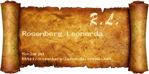 Rosenberg Leonarda névjegykártya